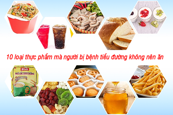 10 loại thực phẩm mà người bị bệnh tiểu đường không nên ăn