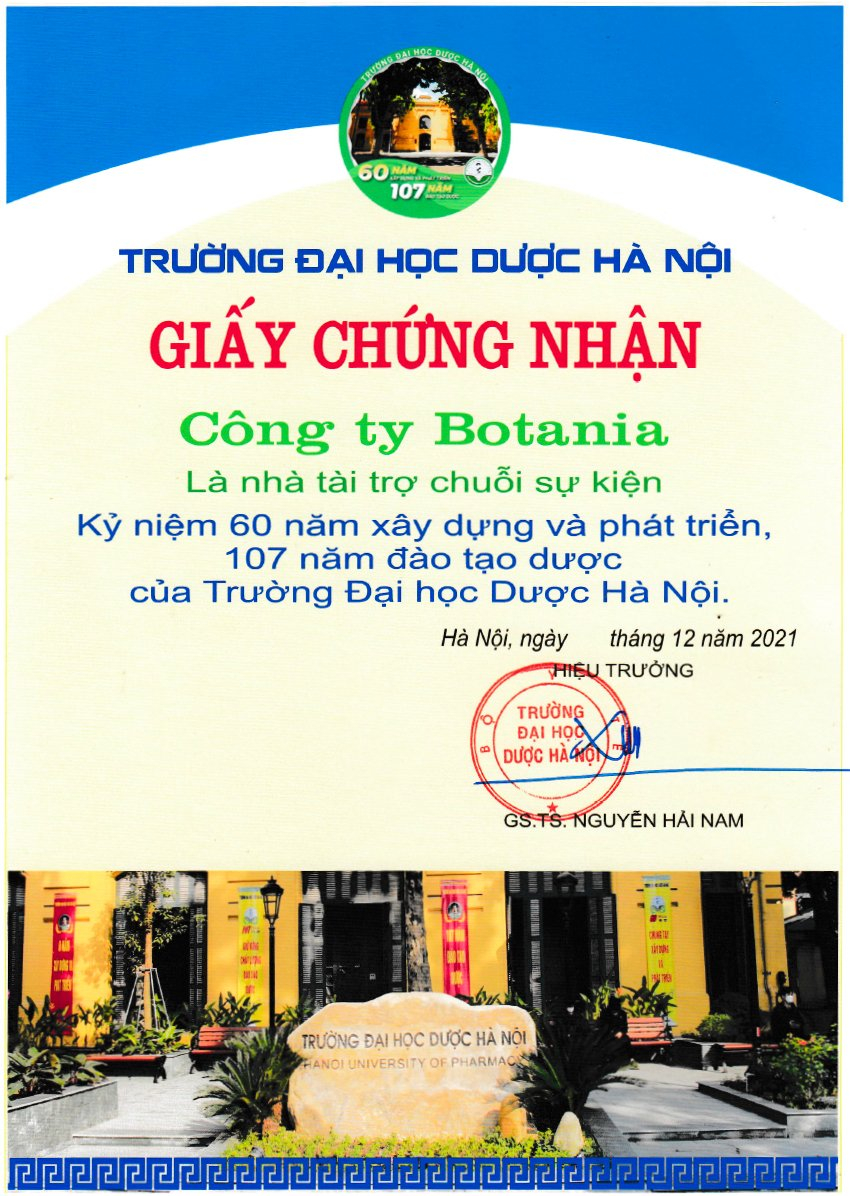 Công ty Botania vinh dự đồng hành cùng Lễ kỷ niệm 60 năm trường Đại học Dược Hà Nội